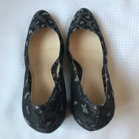 Cole Haan Black Silver Animal Print Block Heels 7B - Picture 7 of 8